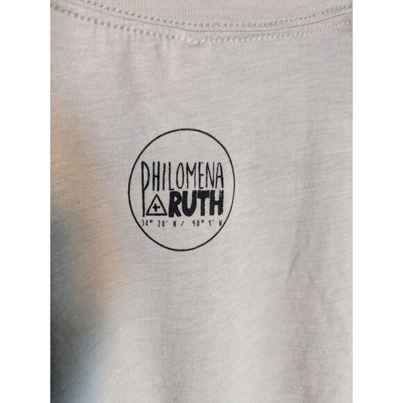 NEW Philomena & Ruth Vote Dammit Graphic Tee Beige, Size XS - Picture 9 of 9